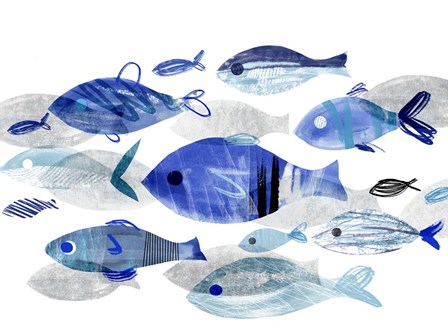 Fish Parade II by Annie Warren art print