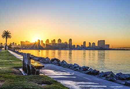 A Bench For A San Diego Sunrise by Joseph S Giacalone art print