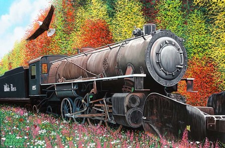 Skagway Locomotive in Autumn by Mike Bennett art print