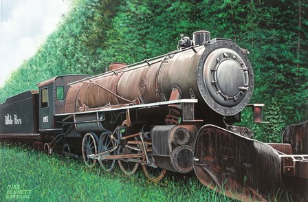 Skagway White Pass Locomotive by Mike Bennett art print