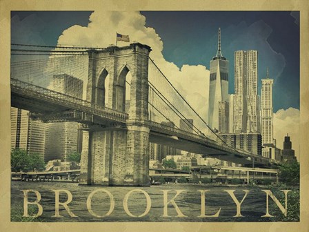 Brooklyn by Old Red Truck art print