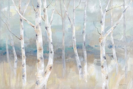 Birch Field Landscape by Cynthia Coulter art print