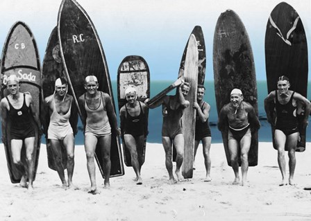 Surf&#39;s Up, Boys 1922 by Tina Lavoie art print