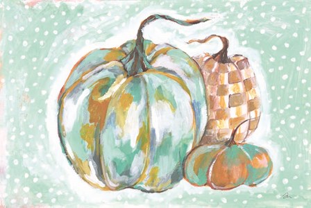 Pumpkins in Blue by Jessica Mingo art print