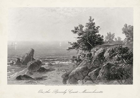 On the Beverly Coast, Massachusetts by William Cullen Bryant art print