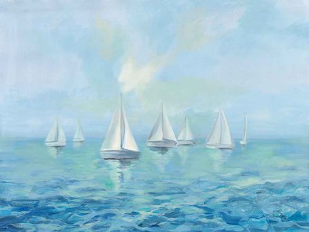 Boats in the Haze by Silvia Vassileva art print