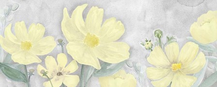 Peaceful Repose Gray &amp; Yellow Panel I by Tara Reed art print