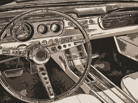 Vintage Car Dashboard by Sophie 6 art print