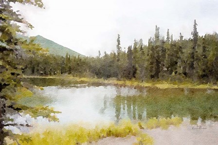 Mountain Lakeshore No. 3 by Ramona Murdock art print