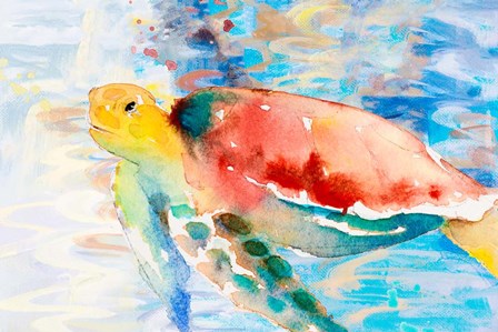 Turtle Passing Trhough by Lanie Loreth art print