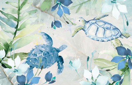 Watercolor Sea Turtles by Lanie Loreth art print