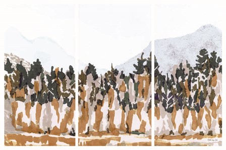 Big Mountain Triptych by Stellar Design Studio art print