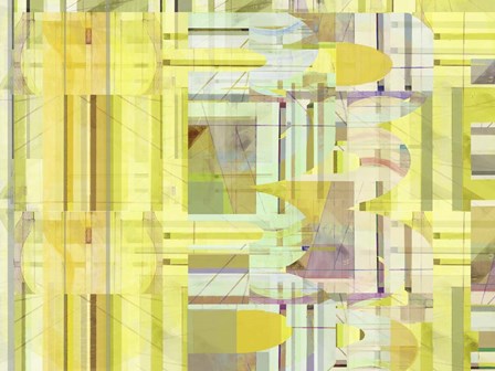 Yellow Curves IV by Cartissi art print