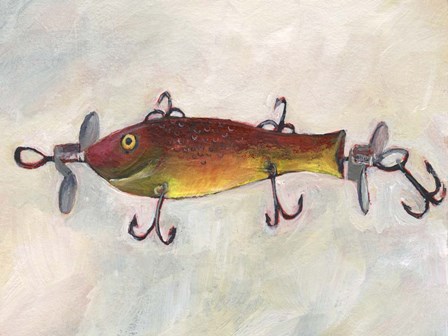 Retro Fishing Lure V by Regina Moore art print