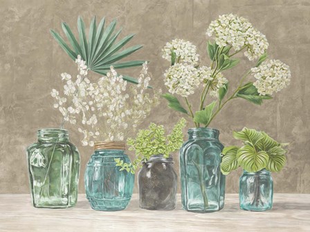 Spring Arrangement II (neutral) by Jenny Thomlinson art print