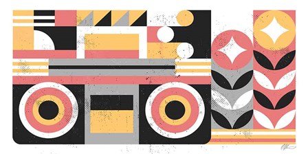 Abstract Boombox by Robert John Paterson art print