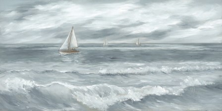 Three Sailboats by Georgia Janisse art print