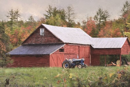 Red Adirondack Barn by Lori Deiter art print