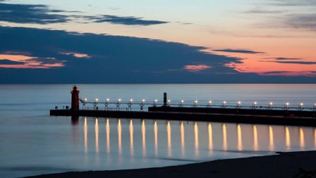 South Haven Michigan Lighthouse by Adam Romanowicz art print