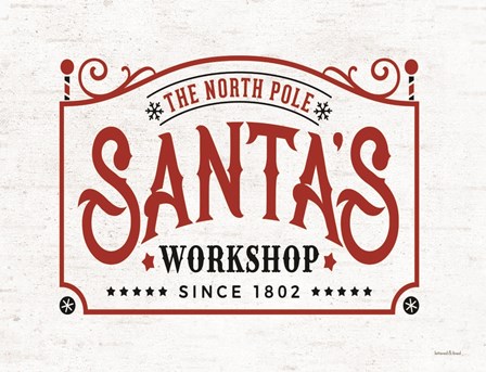 Santa&#39;s Workshop by Lettered &amp; Lined art print