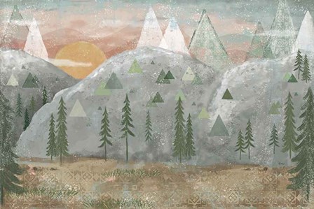 Woodland Forest I Neutral by Veronique Charron art print