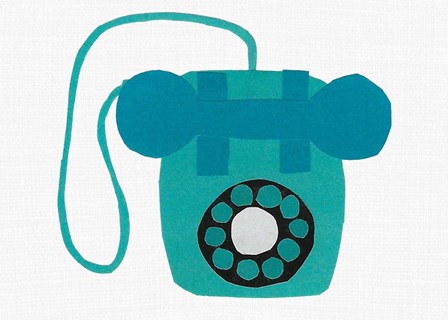 Retro Telephone I by Jen Bucheli art print