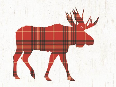 Plaid Moose by Lettered &amp; Lined art print