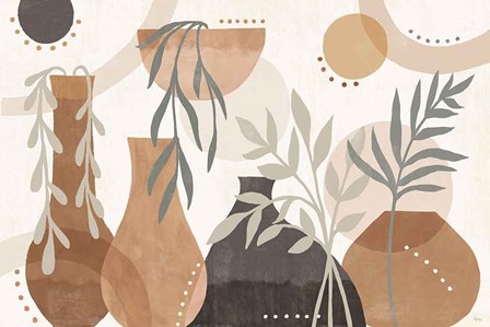 Botanical Form I Neutral by Veronique Charron art print