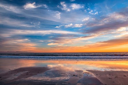 Cloud Reflections Twin Lakes Beach by John Gavrilis art print