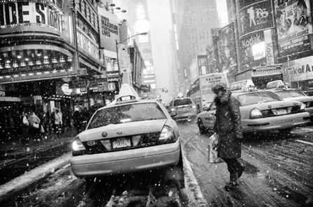 New York in Blizzard by Martin Froyda art print