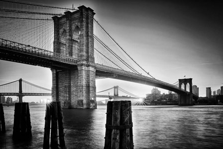 Brooklyn Bridge - Sunrise by Martin Froyda art print