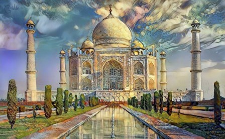 Agra Uttar Pradesh India Taj Mahal by Pedro Gavidia art print