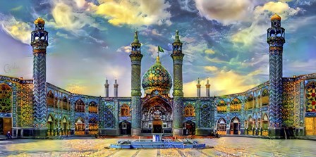 Isfahan Iran Hilal Ibn Ali Mausoleum by Pedro Gavidia art print