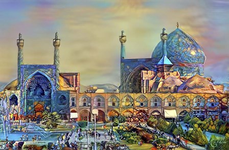 Isfahan Iran Imam Khomeini Mosque by Pedro Gavidia art print