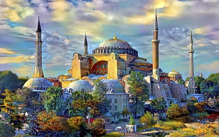 Istanbul Turkey Hagia Sophia by Pedro Gavidia art print