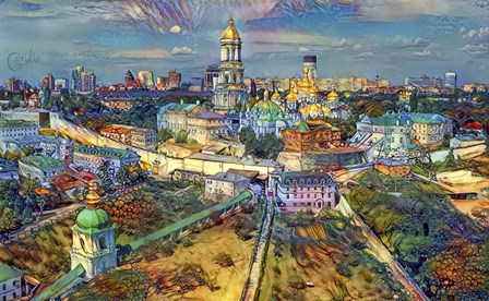 Kyiv Ukraine City by Pedro Gavidia art print
