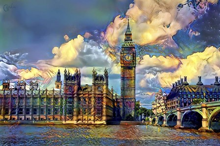 London England Big Ben and Parliament by Pedro Gavidia art print