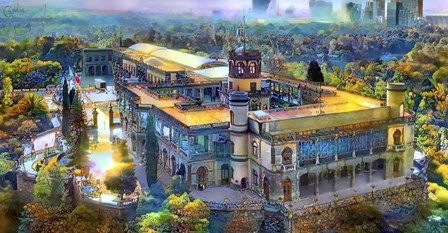 Mexico City Chapultepec Castle by Pedro Gavidia art print
