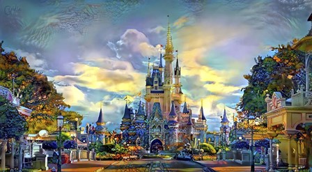 Orlando Florida United States Walt Disney World Castle by Pedro Gavidia art print