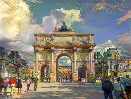 Paris France Arch of Carrousel by Pedro Gavidia art print