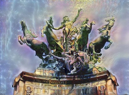 Paris France Quadriga at Grand Palais by Pedro Gavidia art print