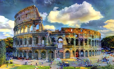 Rome Italy Colosseum Ver1 by Pedro Gavidia art print