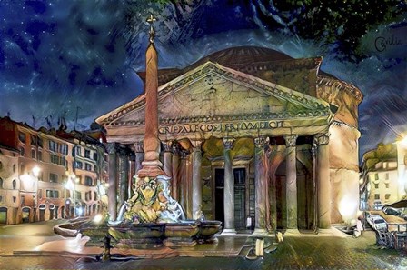 Rome Italy Pantheon by Pedro Gavidia art print