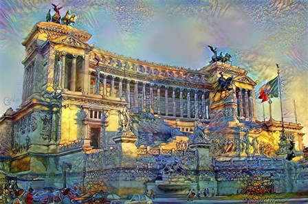 Rome Italy Victor Emmanuel II National Monument by Pedro Gavidia art print