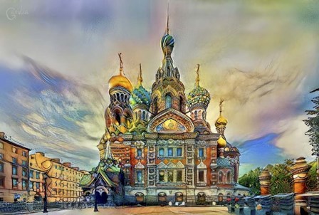 Saint Petersburg Russia Church of the Savior on Spilled Blood Ver2 by Pedro Gavidia art print