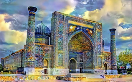 Samarkand Uzbekistan Registan by Pedro Gavidia art print