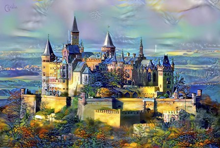Stuttgart Germany Hohenzollern Castle by Pedro Gavidia art print