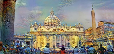 Vatican City Saint Peter Basilica by Pedro Gavidia art print