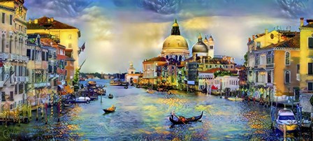 Venice Italy Grand Canal and La Salute by Pedro Gavidia art print