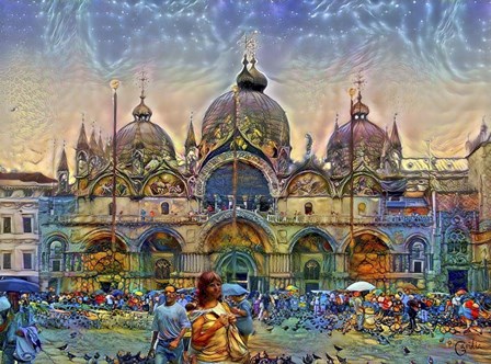 Venice Italy Patriarchal Cathedral Basilica of Saint Mark by Pedro Gavidia art print
